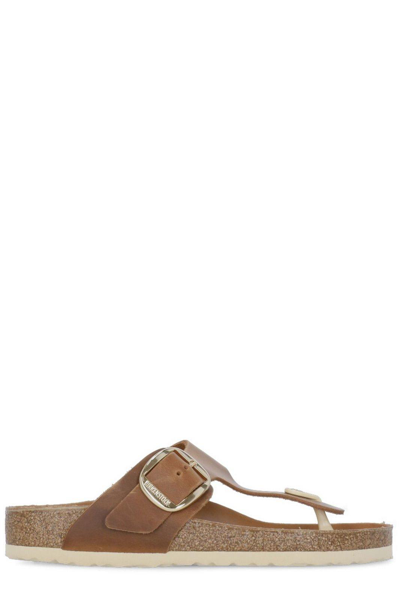 Shop Birkenstock Thong Strap Open-toe Sandals In Cognac