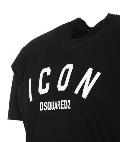 Shop Dsquared2 Be Icon Cool Fit T-shirt In Black