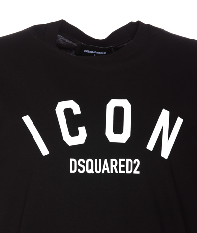 Shop Dsquared2 Be Icon Cool Fit T-shirt In Black