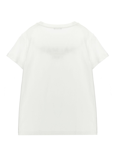 Shop Balmain Logo T-shirt In Bianco/nero