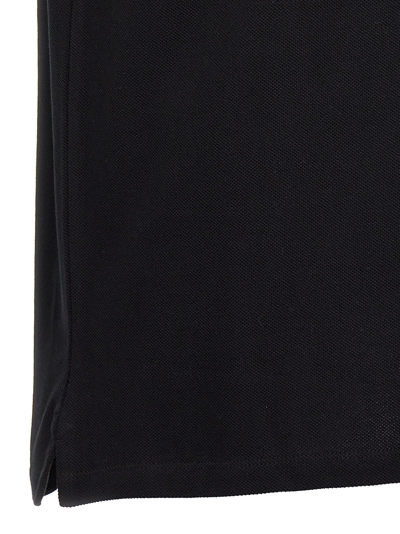 Ami Alexandre Mattiussi Ami Paris Men Black Polo Shirt With Adc Embroidery At The Front In Cotton Man In Black