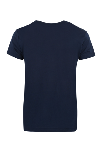 Shop Ralph Lauren Logo Cotton T-shirt In Cruise Navy