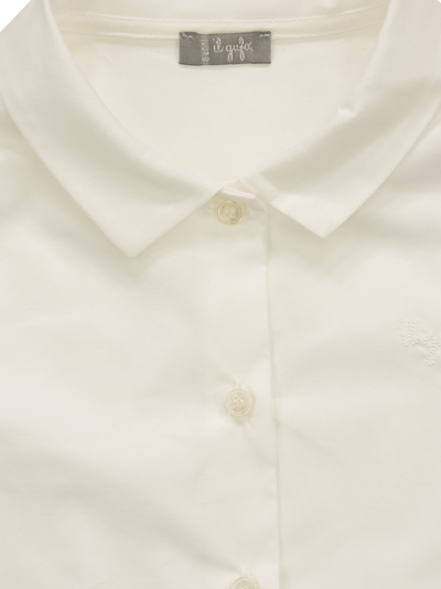 Shop Il Gufo Long-sleeved Cotton Shirt In White