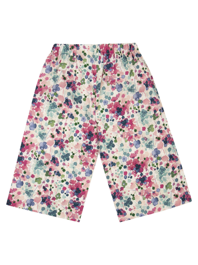 Shop Il Gufo Capri Trousers With Flower Print In Cyclamin