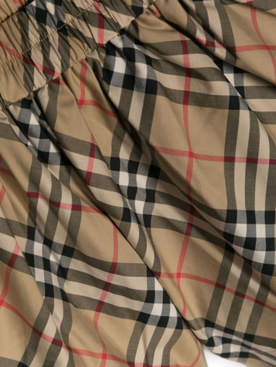 Shop Burberry Vintage Check-pattern Cotton Shorts In Archive Beige