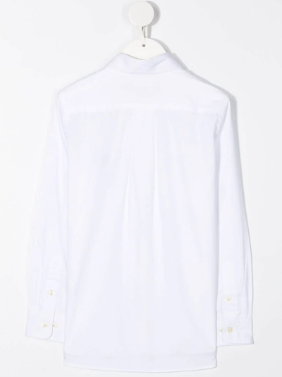 Shop Polo Ralph Lauren White Slim-fit Oxford Shirt