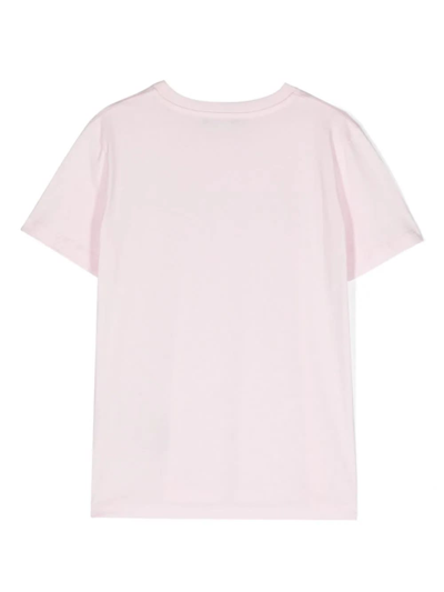 Shop Balmain T-shirt Con Logo In Rosa