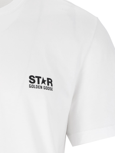 Shop Golden Goose Logo T-shirt In White/black