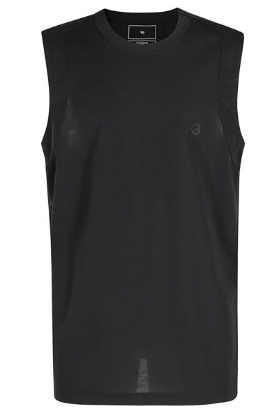 Shop Y-3 Logo-printed Sleeveless Top In Black