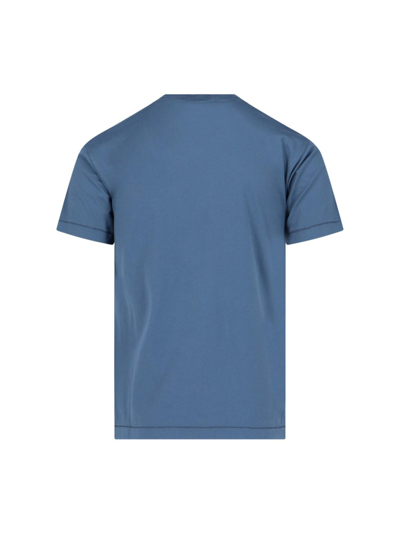 Shop Stone Island Logo T-shirt In Dark Blue