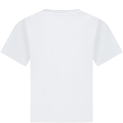 Shop Kenzo Ivory T-shirt For Kids With Logo In P Avorio