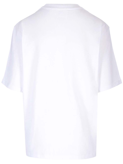 Shop Ami Alexandre Mattiussi Logo Detail Plain T-shirt In White