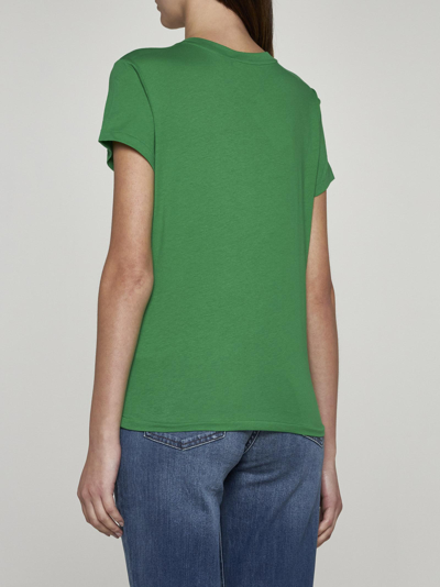 Shop Polo Ralph Lauren Logo Cotton T-shirt  In Green