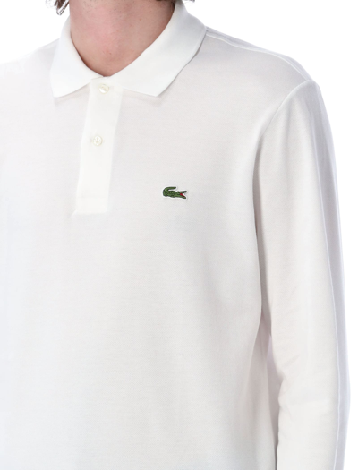 Shop Lacoste Classic Fit L/s Polo Shirt In White