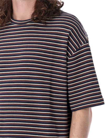 Shop Apc Bahia T-shirt In Brown Stripes