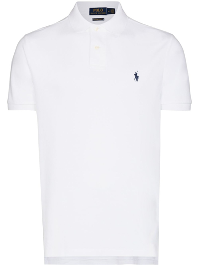 Shop Ralph Lauren White Cotton Polo Shirt