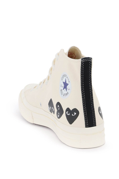 Shop Comme Des Garçons Play Multi Heart Converse X Comme Des Gar S Play Hi-top Sneakers In White