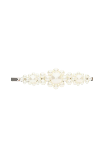Shop Simone Rocha Pearls Hair Clip In Pearl (white)