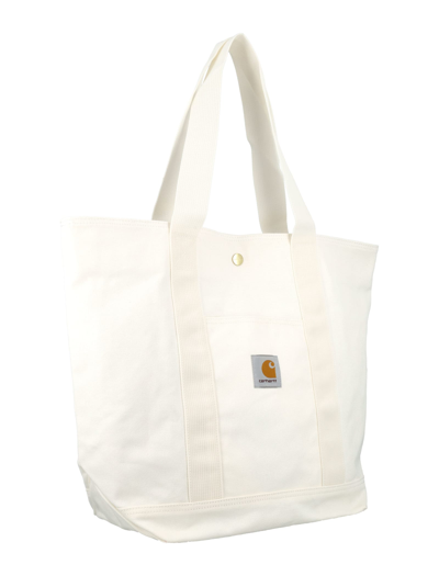 Shop Carhartt Canvas Tote Bag In Wax Rinsed