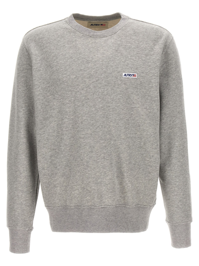 Shop Autry Logo Sweatshirt In Gray