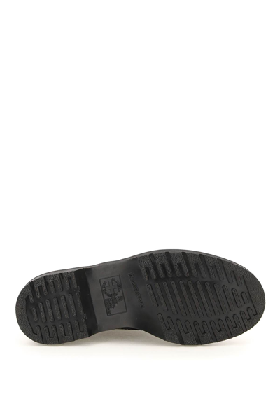 Dr. Martens' 1460 Mono Combat Boots In Black Leather In Black