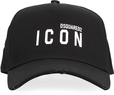 Shop Dsquared2 Embroidered Baseball Cap In Black
