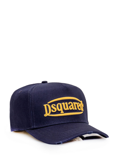Dsquared2 Embroidered-logo Baseball Cap In Blue