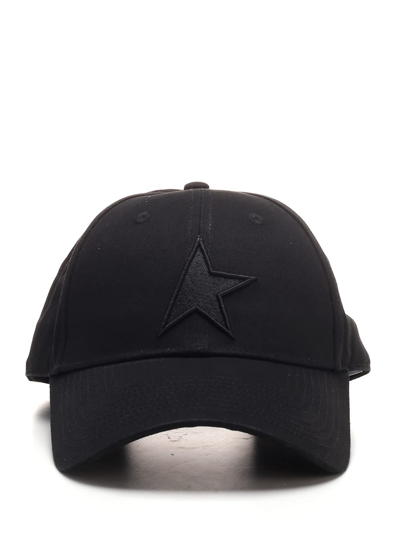 Golden Goose Black Baseball Cap In Black