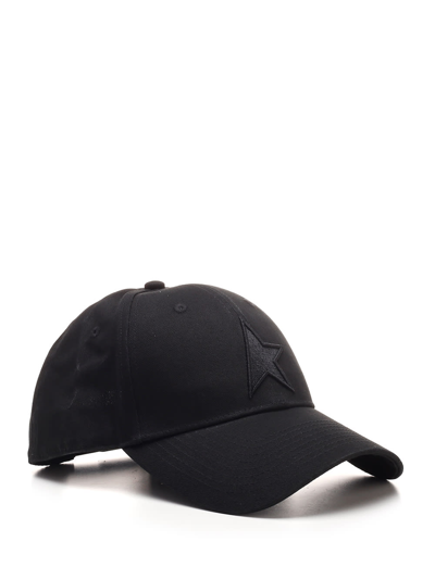 Golden Goose Black Baseball Cap In Black
