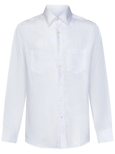 Shop Low Brand Shirt In Bianco
