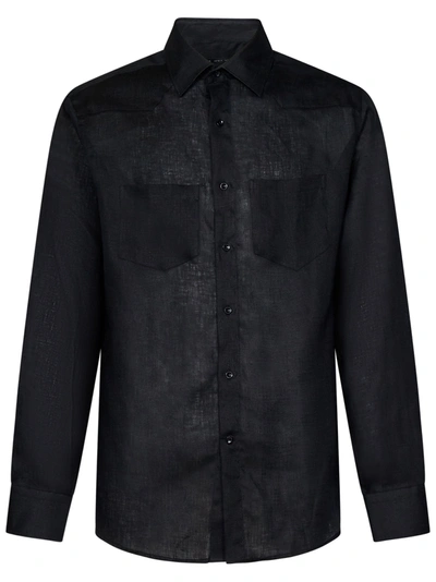 Shop Low Brand Shirt In Nero