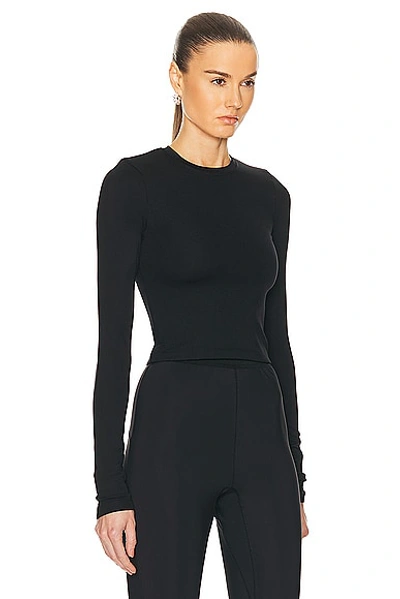 Wardrobe.nyc Black Opaque Long Sleeve T-shirt