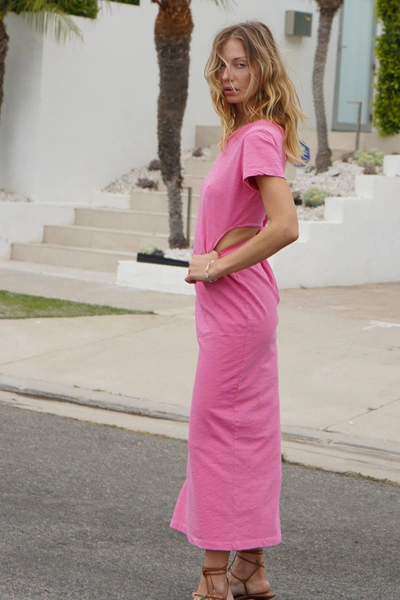 Shop Lna Clothing Mayer Reversible Maxi Dress In Candy Pink