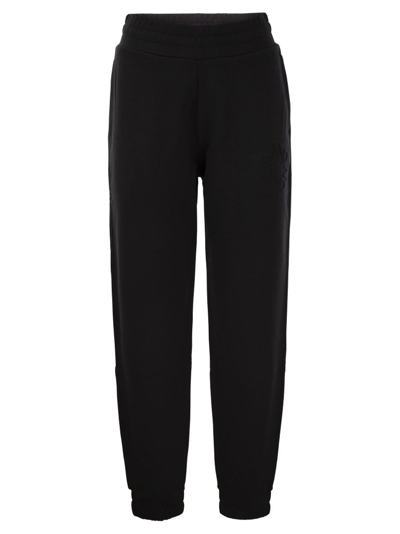 Shop Moncler Elasticated Waistband Sweatpants In Black