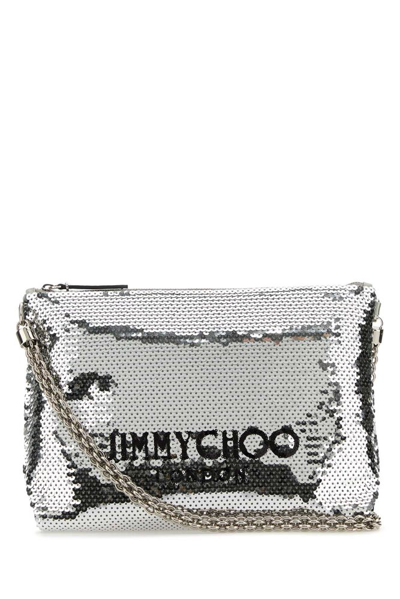 Shop Jimmy Choo Callie Sequinned Chain In Silver