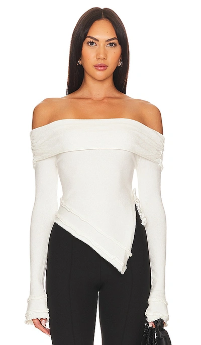 Guizio White Soler Sweater In 白色