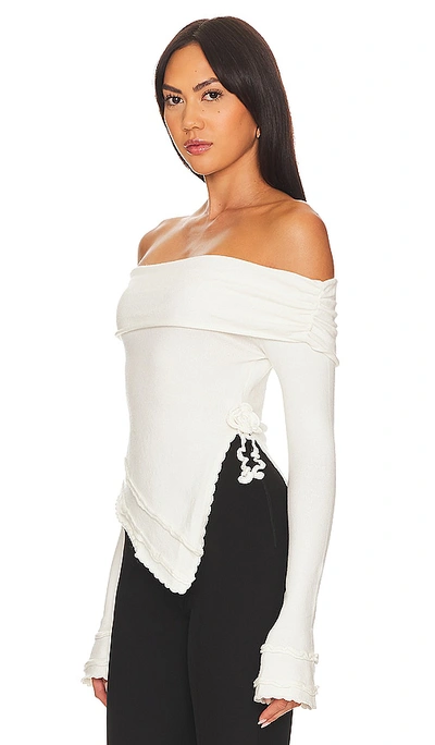 Guizio White Soler Sweater In 白色