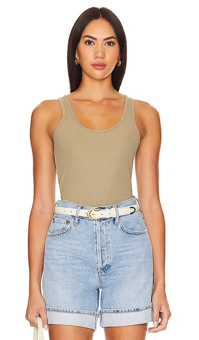 Shop Agolde Bianca Tank In Snail