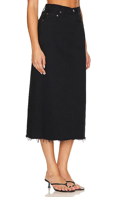 Agolde Hilla Denim Maxi Skirt In Despair