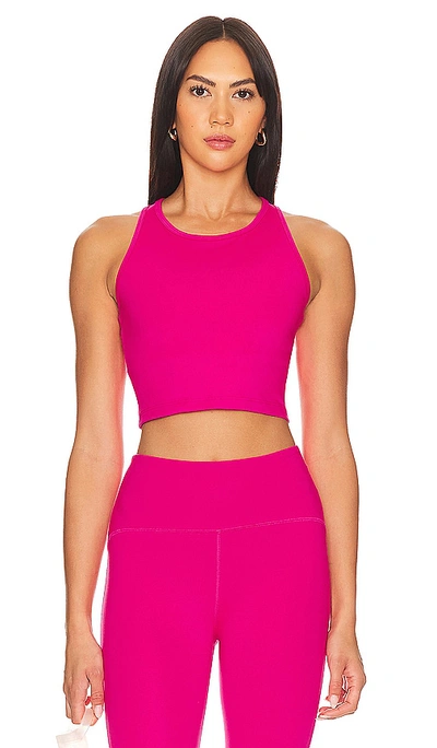 Shop Beyond Yoga Powerbeyond Strive Cropped Tank In Pink Energy