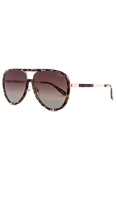 Quay High Profile Polarized Sunglasses In Brown Tort & Brown
