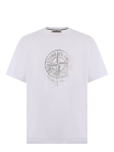 Shop Stone Island Cotton T-shirt