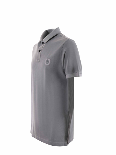 Stone Island Logo Patch Short In Grigio