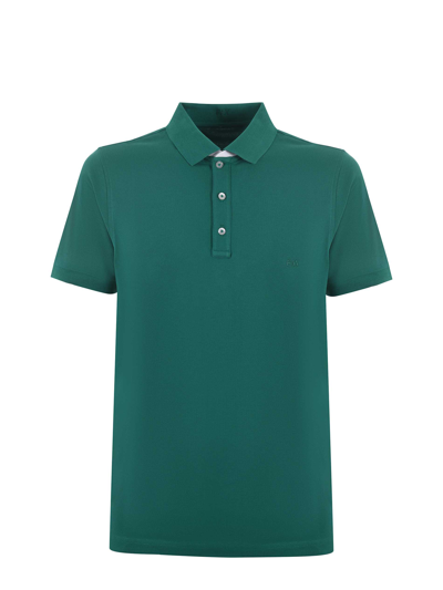 Shop Fay Polo Shirt In Verde Smeraldo