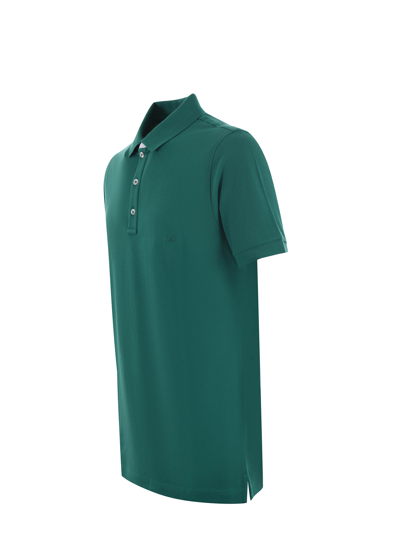 Shop Fay Polo Shirt In Verde Smeraldo