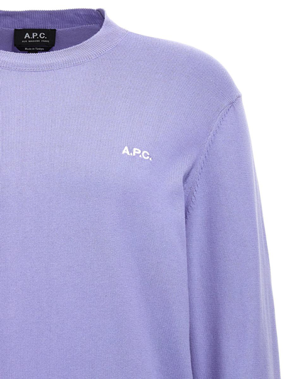 Shop Apc A.p.c. 'melville' Sweater In Purple