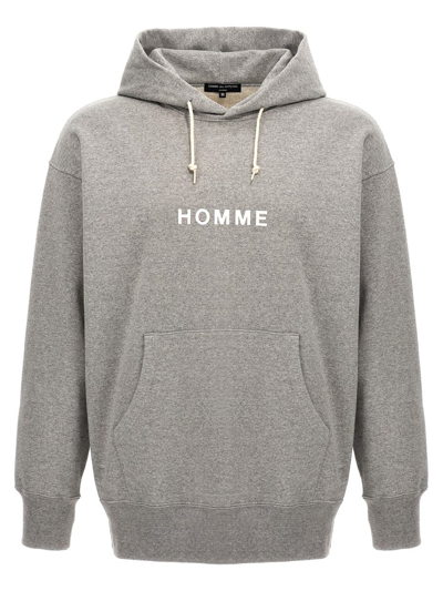 Shop Comme Des Garçons Homme Deux Comme Des Garçons Homme Logo Print Hoodie In Gray