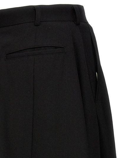 Shop Comme Des Garçons Homme Deux Comme Des Garçons Homme Plus Pleated Wool Bermuda Shorts In Black