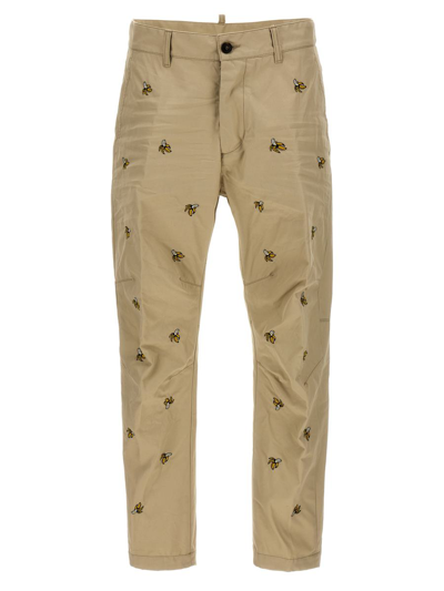 Shop Dsquared2 'sexy Chino' Trousers In Beige