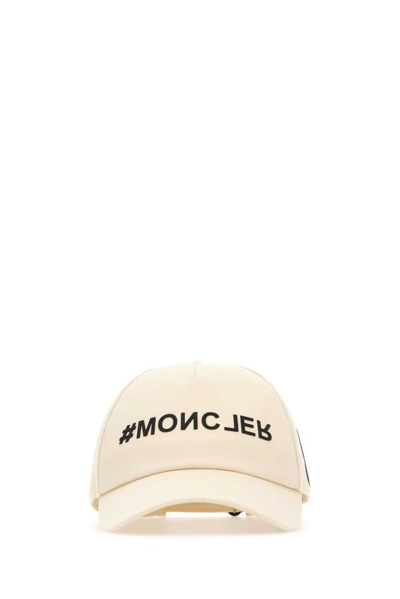 Shop Moncler Grenoble Logo Detailed Gabardine Baseball Cap In White